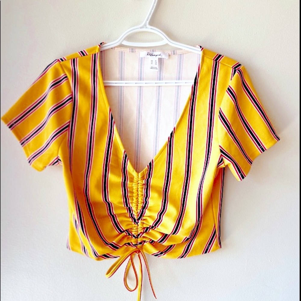 YELLOW CROP TOP